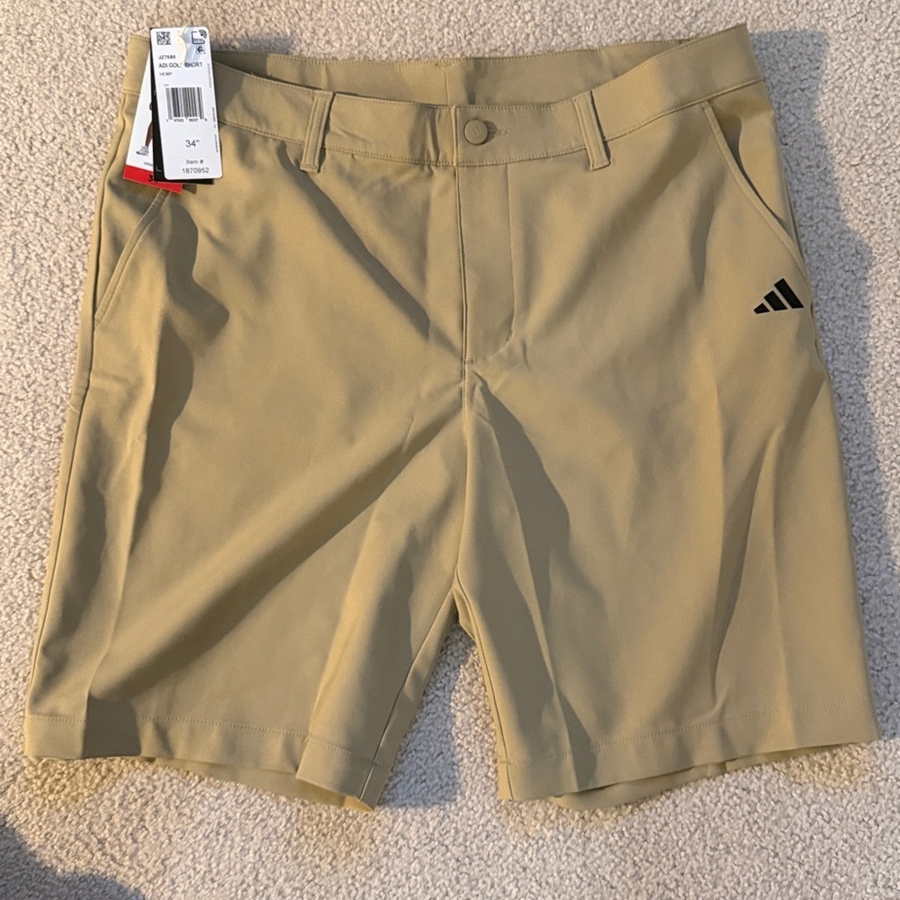 Adidas Adi Advantage Golf Shorts – Men’s Tan Performance Fit – Sizes Varies